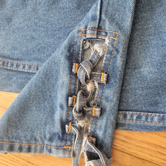 Vintage No Excuses Womens Denim Jeans With Side Lace-Up Detail - Size 12 - Picture 3 of 8